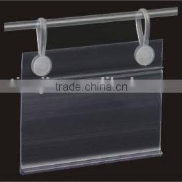 Supermarket display plastic data strip
