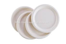 Compostable eco friendly 9 inch round  bagasse plate wholesale price china supplier