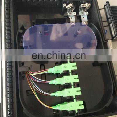 Black 16 Core Outdoor FTTH Fiber Optic Distribution Box With SC LC FT/UPC APC Steel Tube Type PLCsplitter and Adapter. photo-5
