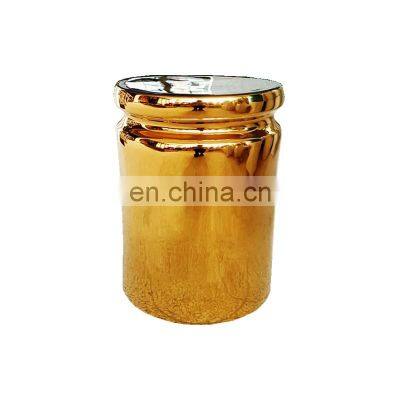 Wholesale Solid Golden Colour Chinese Cylinder Ceramic Stools Porcelain