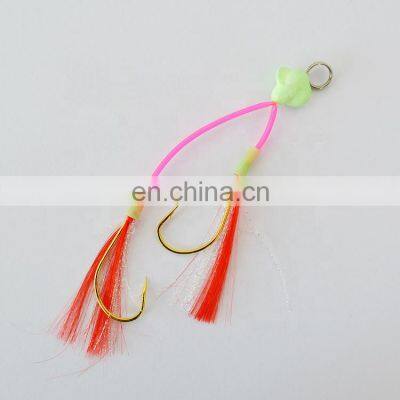 Sea Fishing Hooks With Feather for Jigs Jigging Assist Hook photo-2