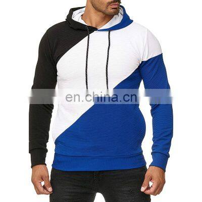 Wholesale Custom Brand Spring and Autumn 3D Stair Cloth Striped Sweater, Personalized Color Matching Hooded Loose Large Size Men photo-2