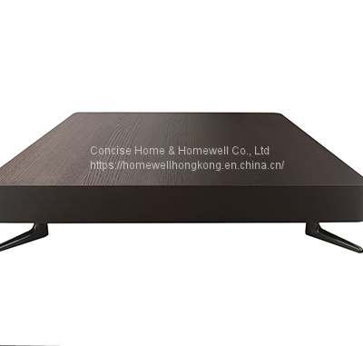 LT1602-1  Modern wooden top metal legs square coffee table