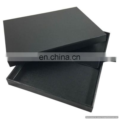 black corrugated box