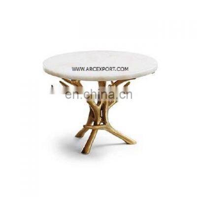 aluminium fancy base marble top cake stand