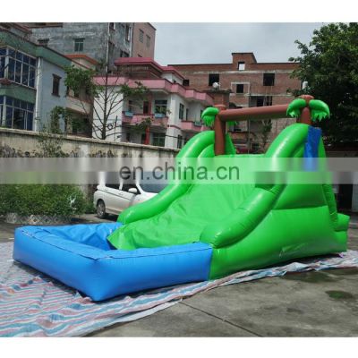 Cheap custom kids pool toy inflatable bounce house with slide