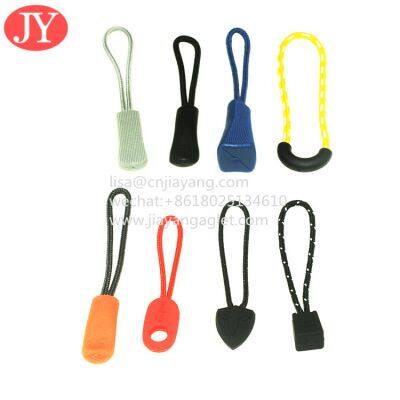 Custom Rubber PVC Zipper Puller 3mm Polyester Rope With Zipper Head Zipper Slider Cords photo-5