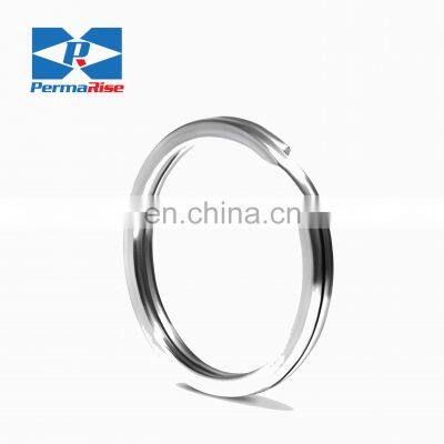 High Quality Stainless Steel Split Ring Manufacturer metal and leather personalized sublimation blank 3D key chain ring