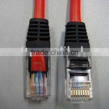 Cat-5e link cable with modular plug assembly