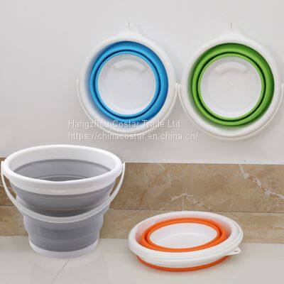 Folding Collapsible Bucket With Strong, Flexible, Compact, BPA Free Design and Sturdy Handle for Hiking Camping and Outdoor photo-2