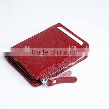 2016 Pebbled Leather Mini Card Holder Wallet With Front Card Slot for Women for Men photo-3