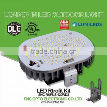 UL DLC Temperature Control Protection 120w LED Shoebox Retrofit Kit