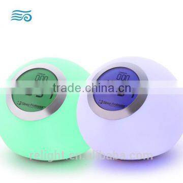 Color Changing LED Night Light With Clock Display Stand and Alarm Clock Function for Baby, Kids photo-6
