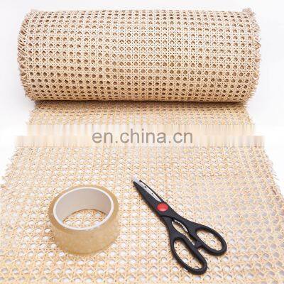 Bleached Ecofriendly Synthetic Cane Webbing Rattan Roll Natural Mesh Rattan Roll Natural