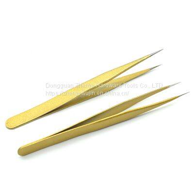 Planting and Grafting False Eyelash Tweezers High Tightness Eyelash Tweezers Golden Eyelash Tweezers Sticker Cute