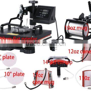 Sublimation Machine 8 in 1 combo sublimation heat press multifuctional 3d printer machine