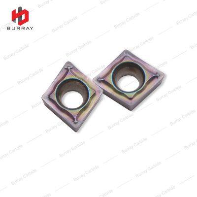 Single-sided CCMT060204-SM Turning Inserts for Semi Finishing and Finishing Positive Rake Low Cutting Forces photo-2