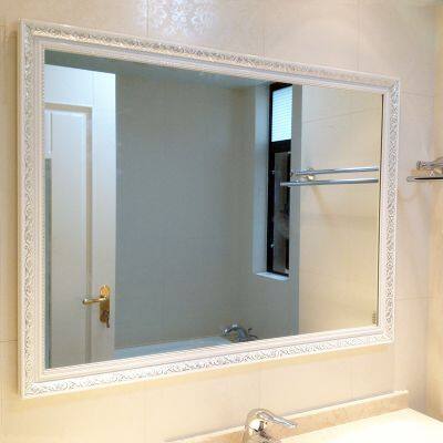 Classic Contemporary Rectangular Brushed Gold Bathroom Mirror Living Room Furniture Bathroom Furniture Mirrors Decoration