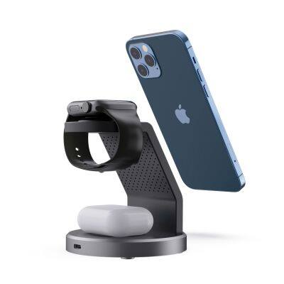 Trending Products 2023 New Arrivals 15W Quick Chargers 3 In 1 Wireless Charger For Iphone 15 Watch Earphone photo-4