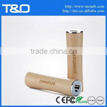 Shenzhen 2600mah wooden rohs power bank for smart phone