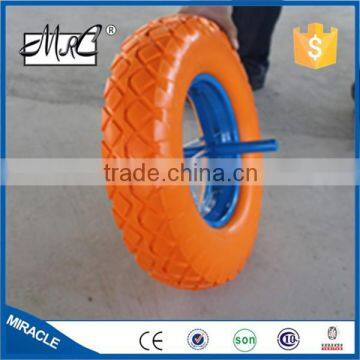 CHINA Supplier Go Cart Solid Wheel Flat Free Wheel Small PU Foam Wheelbarrow Wheel 4.80/4.00-8