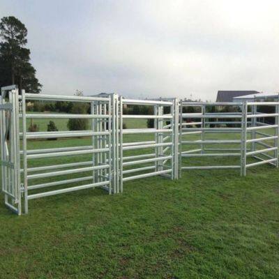 Panneaux de clôture pour bétail galvanisés à usage intensif - Clôture pour ferme, enclos pour vaches, enclos pour moutons - Panneaux de clôture pour bétail portables