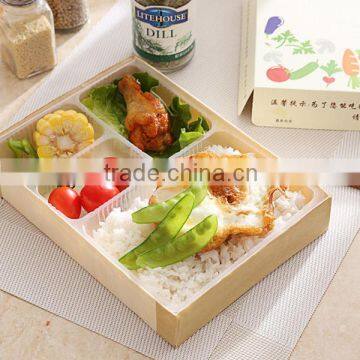 Natural wooden bark box wood fast food box wholesale