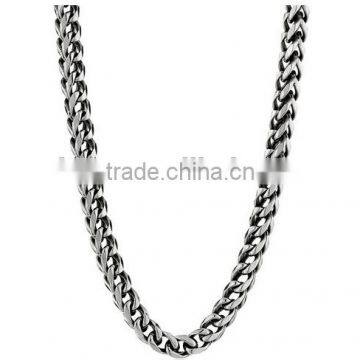 Men's Antique Finish Stainless Steel Chain Necklace for Men