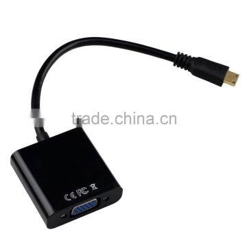 1080P Mini HDMI to VGA Adapter Converter Male to Female Video Cable PC HDTV TV