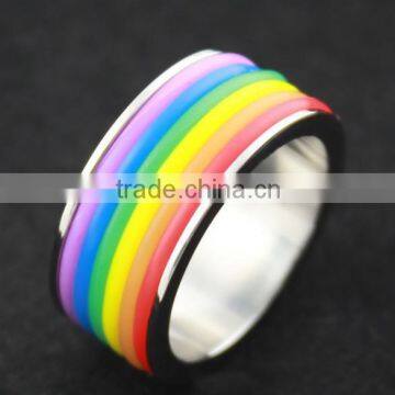 Cheap Wholesale Stainless Steel Rainbow Ring photo-4