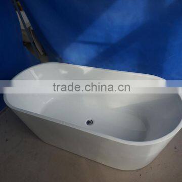 simple 1700mm acrylic soaking freestanding acrylic bath tub