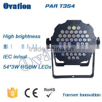 Party Led par light 54*3W Leds (R:12 G:18 B: 18 W:6) 50000 hours lifespan with control panel digital display