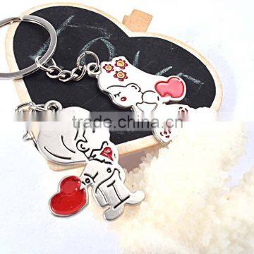 Personalized Couple Keychain Boy and Girl Kiss Cheap Metal Keychains Quality Choice photo-2