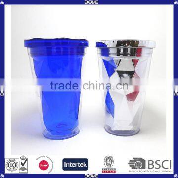 Hot sell customized double wall 16oz cheap price plastic tumbler mug