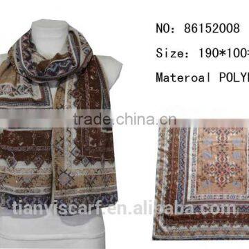 fabric wholesale scarf women garment accessory neck scarfs gemetic long design