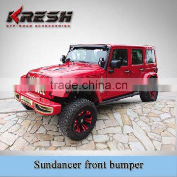 Front Guard, NEW Design 4x4 SUV KRESH-sundancer Wrangler Front Bumper Used for 2007-2015JK With Black Color and Steel Material Quality Choice photo-3