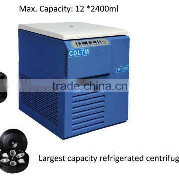 12*2400ml large capacity refrigerated centrifuge & cooling centrifuge