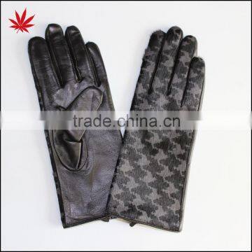 Fashion horse fur women leather gloves