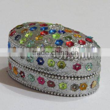 Small jewelry box hexagon jewelry packaging box embroidered trinket