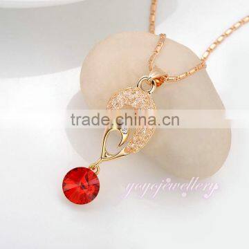 Happy Birthday Gift Women Gold Ruby Stone Flexible Necklace photo-2