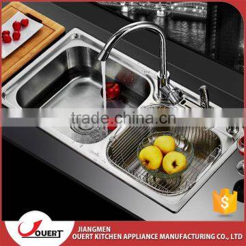 2016 Chinese manufacturer commercial different types prices italian topmount kitchen 304 stainless steel sink