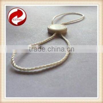 China Quality String Seal Tag, Hang Tag String, Garment Plastic Seal Tag Beige Seal Tag Metal Beads String Curtain
