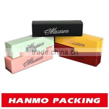 custom made&printed colorful art paper box for macaron wholesale