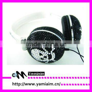 Rhinestone headphones crystal earphones