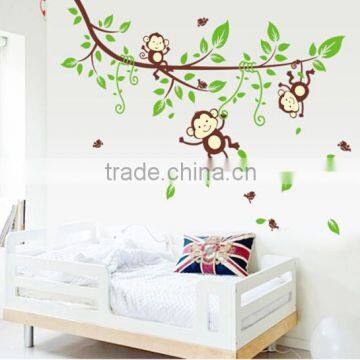 Animals Tree Monkey Wall Stickers Kids Baby Nursery Room Decor