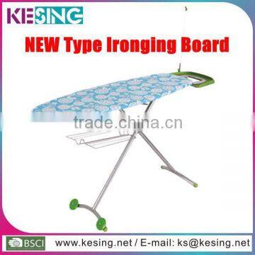 Folding Home Adjustable Ironing Board With Wheels