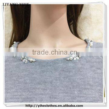 1/4 Back Zipper Knitting Wear Different Length in Front and Back Unique Pullover photo-2