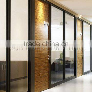 High Class Black Frame Glass Wall Widely Used Office Room Dividers (SZ-WS572)