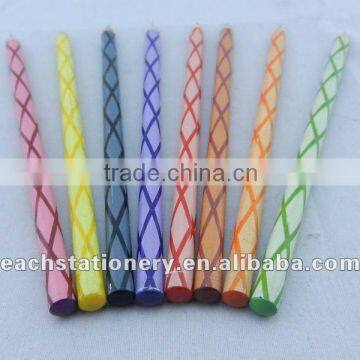 7'' heat transfer print/rainbow wooden color pencil with top tip