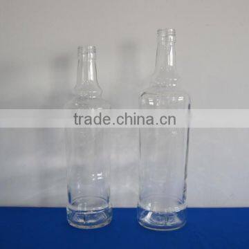 750ML GLASS CORK TOP FROST AND SCREEN PRINTING HIGH CLEAR SPIRIT BOTTLE